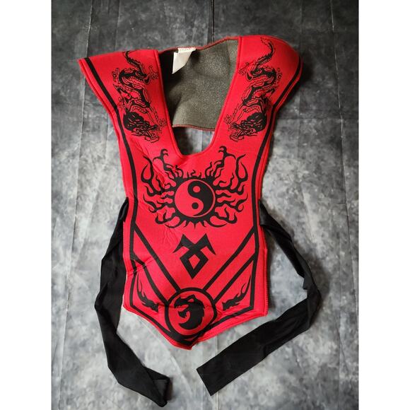 Spirit Boys Ninja Halloween Costume Red Black Size L (12-14) - Picture 2 of 10